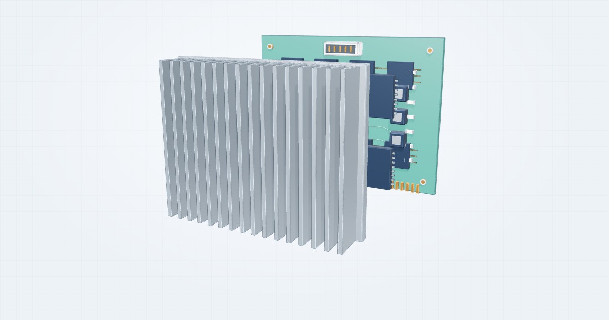 Illustrative onboard compute module with its component parts separated for study