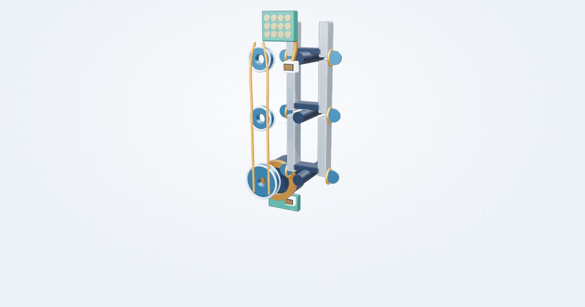 Illustrative dexterous finger mechanism with its component parts separated for study