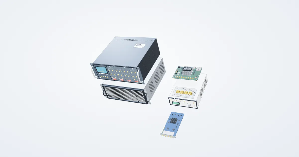 Illustrative control rack example with its parts separated for study