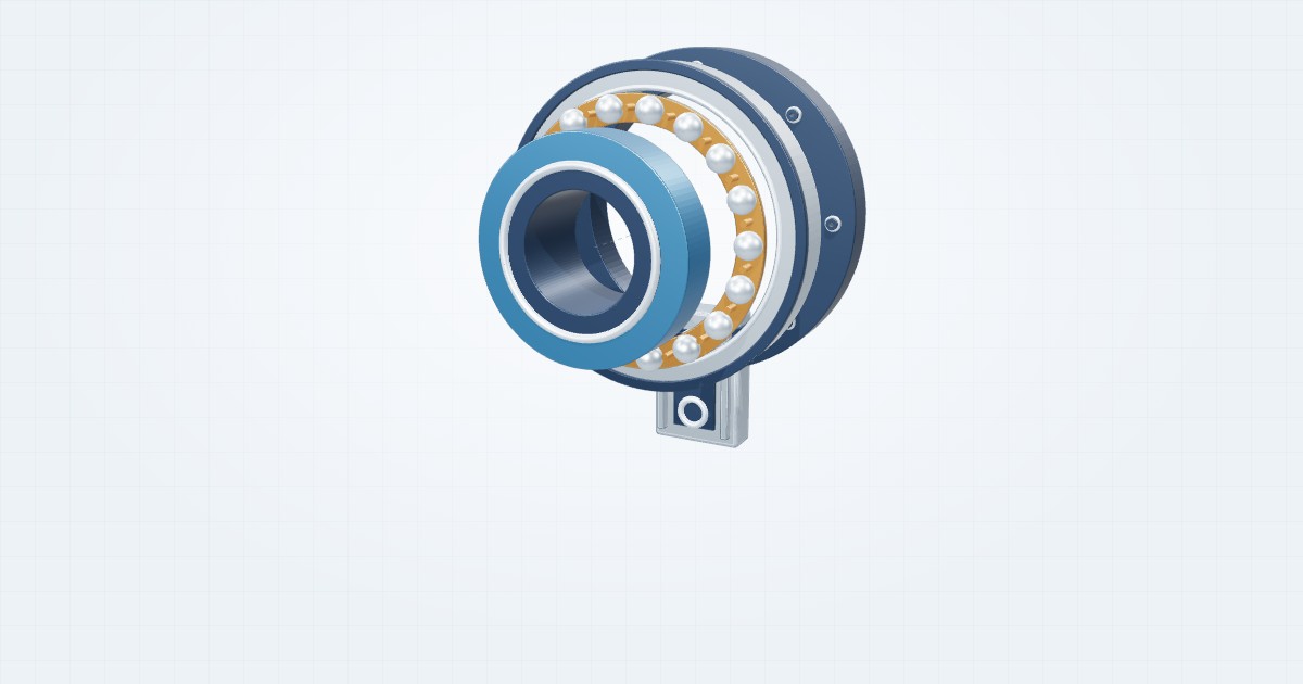 Illustrative bearing & structural link with its component parts separated for study